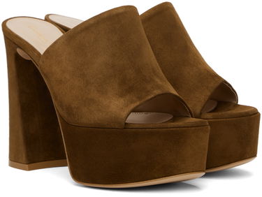 Sneakers och skor Gianvito Rossi Suede Platform Mules Brun | G16990.70RIC.CAM, 3