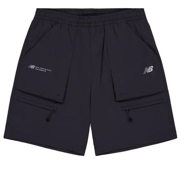 Shorts New Balance Woven Cargo Shorts Svart | NVE24141-BK