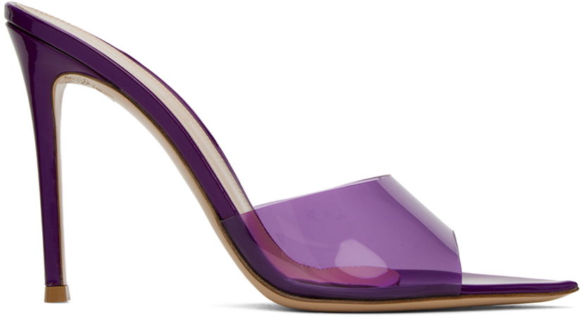 Sneakers och skor Gianvito Rossi Elle 105 Transparent Strap Heels Purpur | G11900.15RIC.GSV