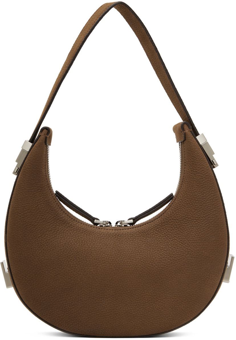 Handväska OSOI Mini Pebble Leather Shoulder Bag Brun | 24FWB030101048