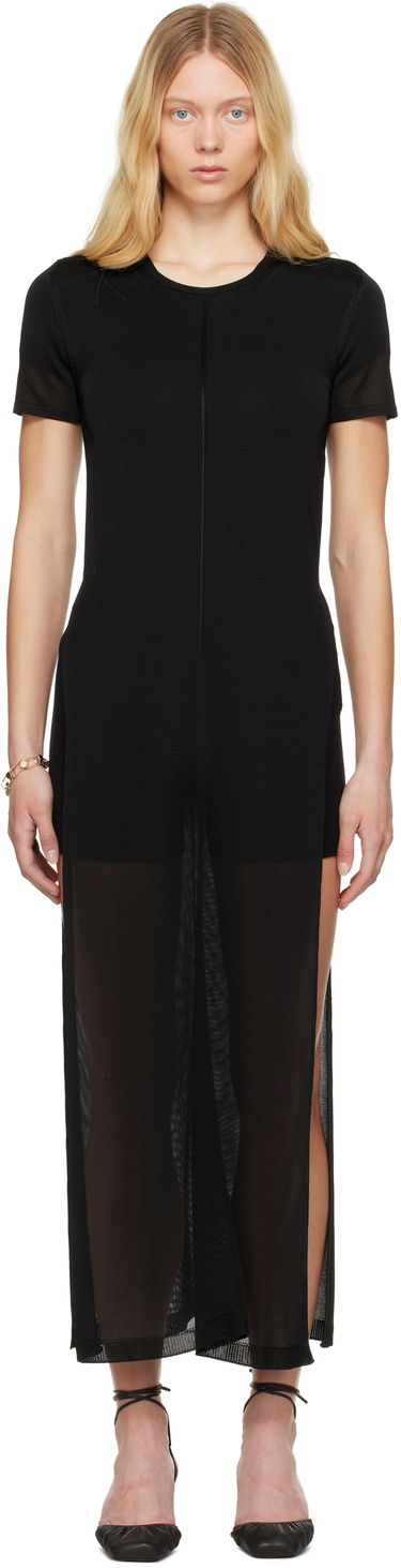 Klä LEMAIRE Lemaire Column Slits Midi Dress Svart | DR1104 LK1037, 0