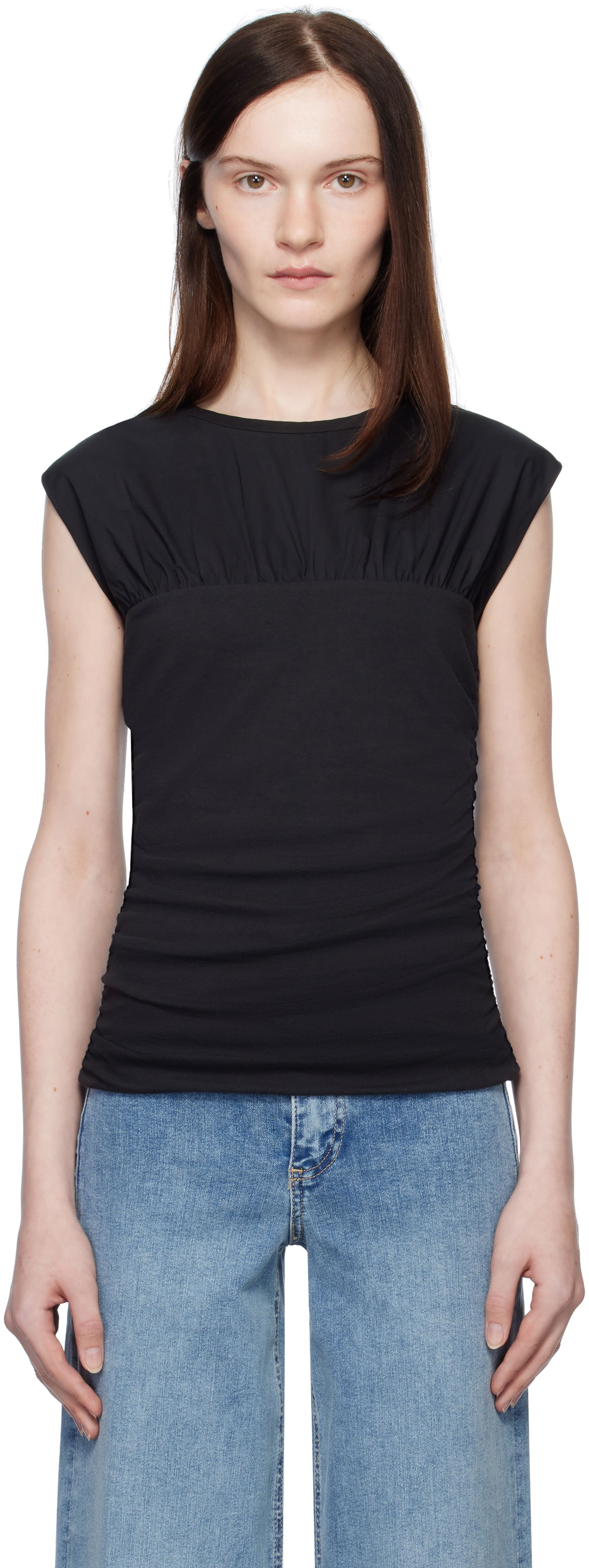 Linne rag & bone Rag & Bone Mica Banded Top Svart | WCC24HT009M409, 0