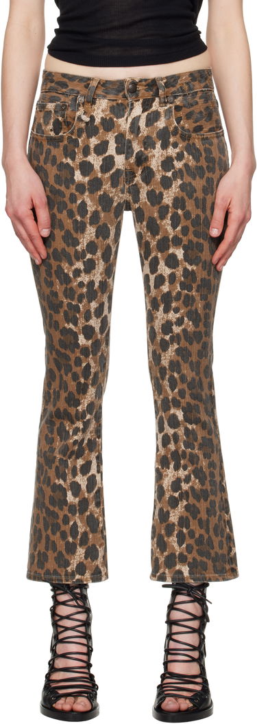 Jeans R13 R13 Leopard Print Kick Fit Jeans Brun | R13W0009-D278A, 0