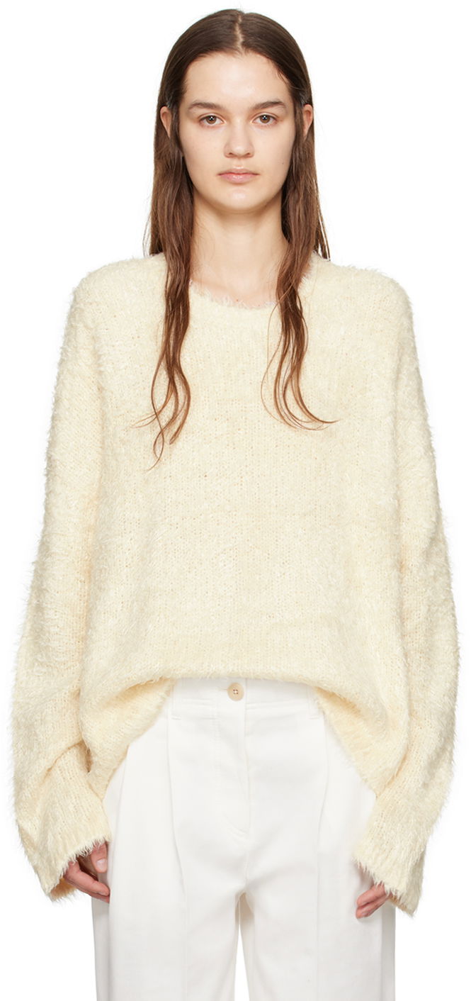 Sweater TOTEME TOTEME Women's Crewneck Sweater Vit | 242-WRT2289-YA0050