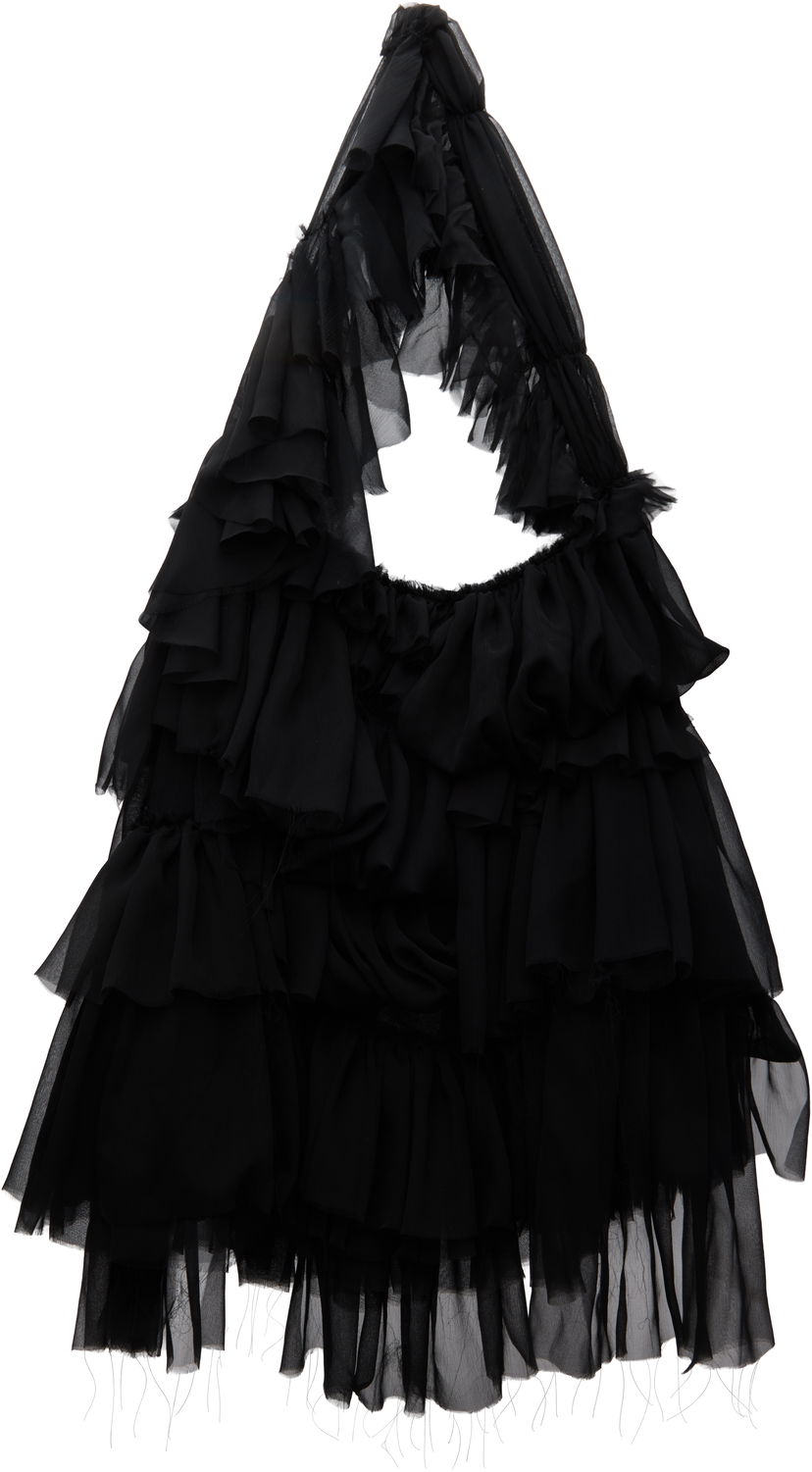 Axelväska Collina Strada Collina Strada Cloud Ruffle Shoulder Bag Svart | XX9025