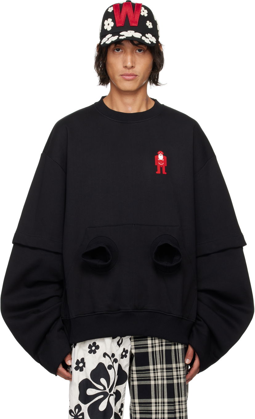 Sweatshirt Walter Van Beirendonck 'Black Hole' Oversized Sweatshirt Svart | 8012