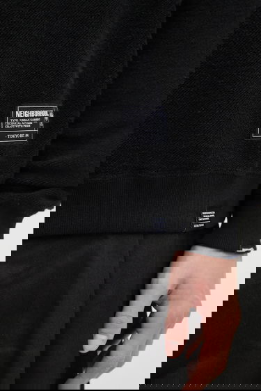 Sweatshirt Neighborhood Textured Reversible Crewneck Sweatshirt Svart | 252UWNH.CSM07, 3