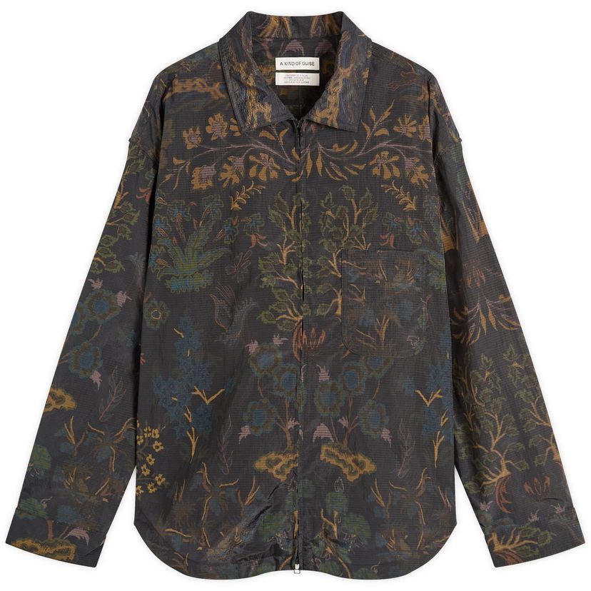 Skjorta A Kind of Guise A Kind of Guise Alvaro Atelier Shirt, Flower Carpet Print Brun | 155-14401-684