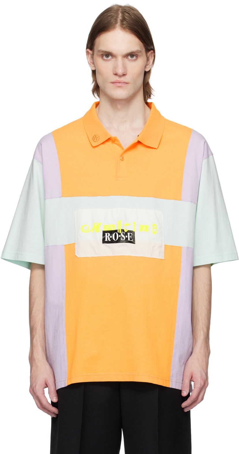 Polotröja Martine Rose Martine Rose Oversized Panelled Polo Orange | 643JE03800I