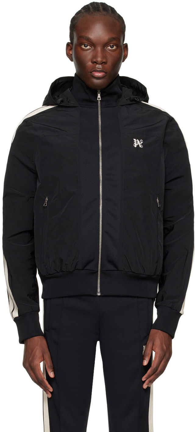 Jacka Palm Angels Monogram Jacket Svart | PMEA267R24FAB0011003