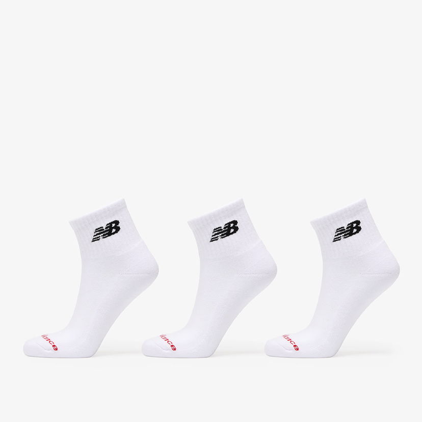 Strumpor New Balance Everyday Ankle Socks 3-Pack Vit | LAS51303WT