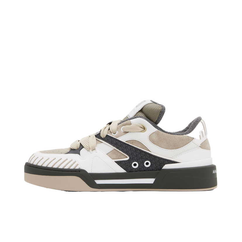 Sneakers och skor Dolce & Gabbana Beige & Gray Mixed-Material New Roma Sneakers Beige | CS2211AO482