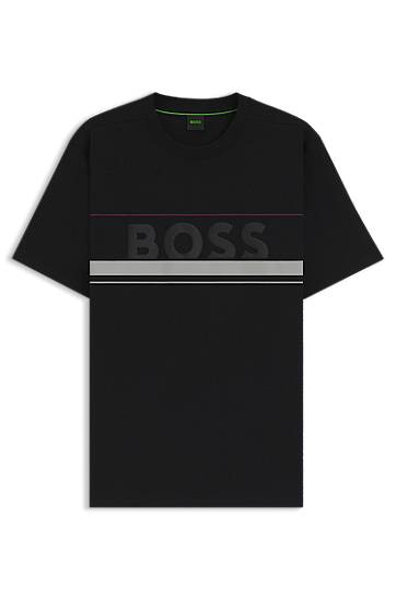 T-shirt BOSS BOSS T-Shirt with Stripes and Logo Svart | 50550113