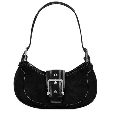 Handväska OSOI Denim Hobo Bag with Buckle Svart | 22FB050-02-01, 1