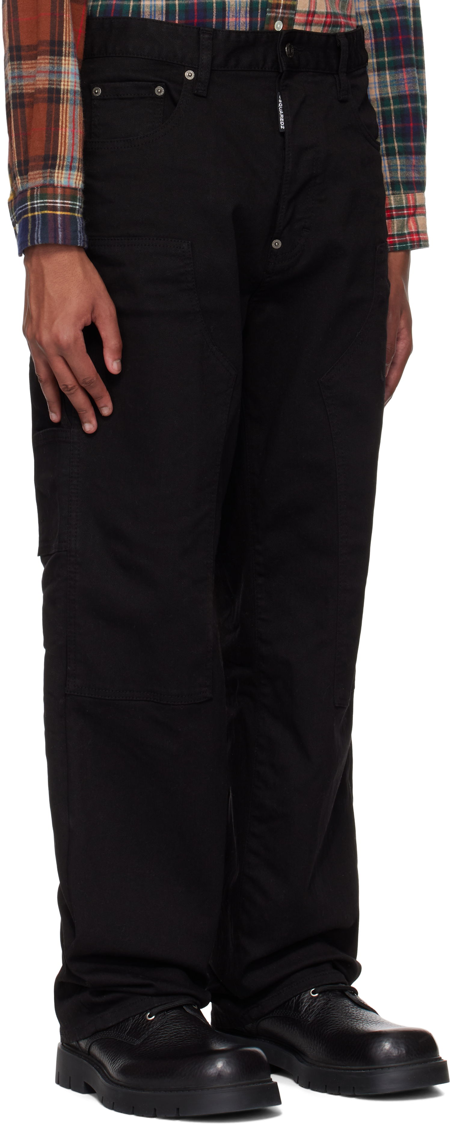 Jeans DSQUARED2 Dsquared2 'Black Bull' Loose Carpenter Jeans Svart | S74LB1673_S39781, 1