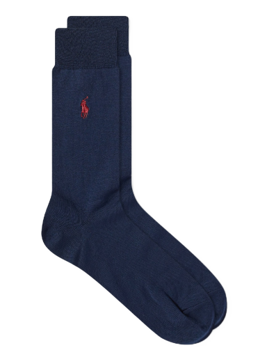 Strumpor Polo by Ralph Lauren Mercerized Socks - 3 Pack Mörkblå | 449653635004