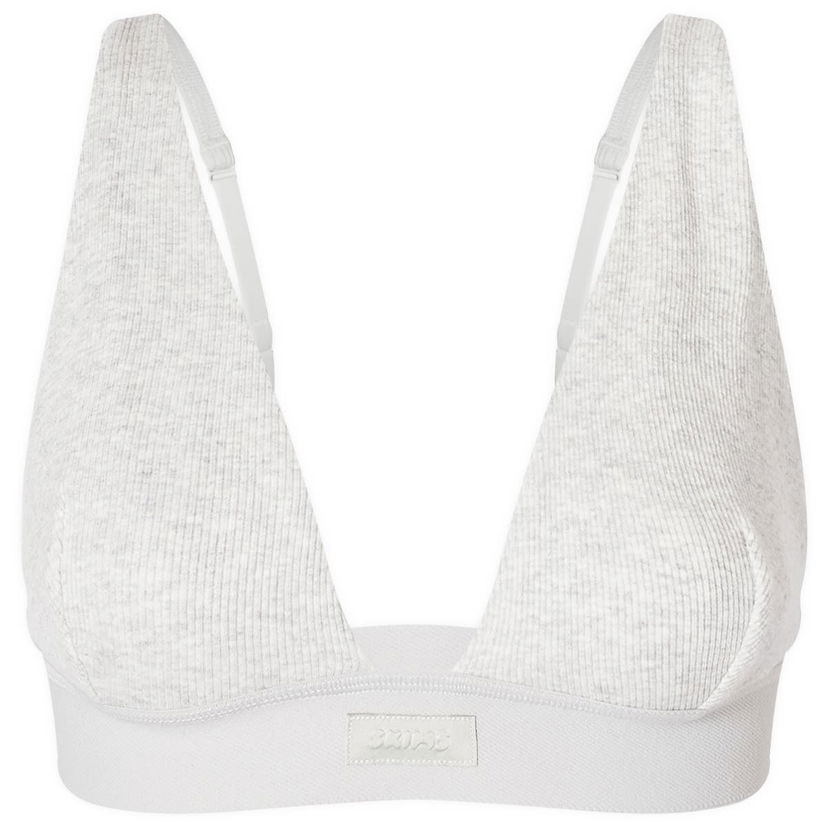 Behå SKIMS Rib Plunge Bralette Grå | BR-PLG-0037-LHG