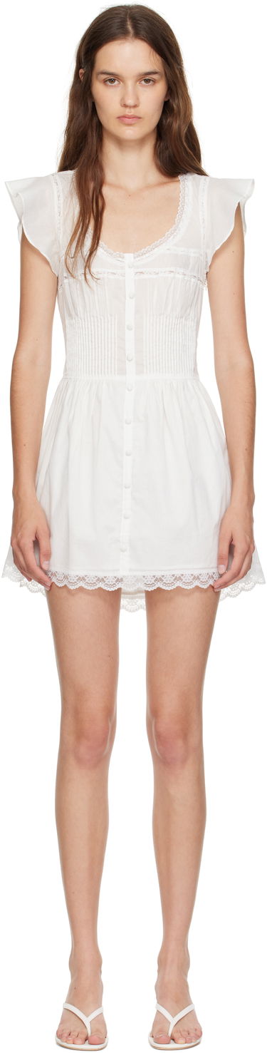 Klä GUIZIO Guizio Lille Pintuck Minidress Vit | P25423W136, 0