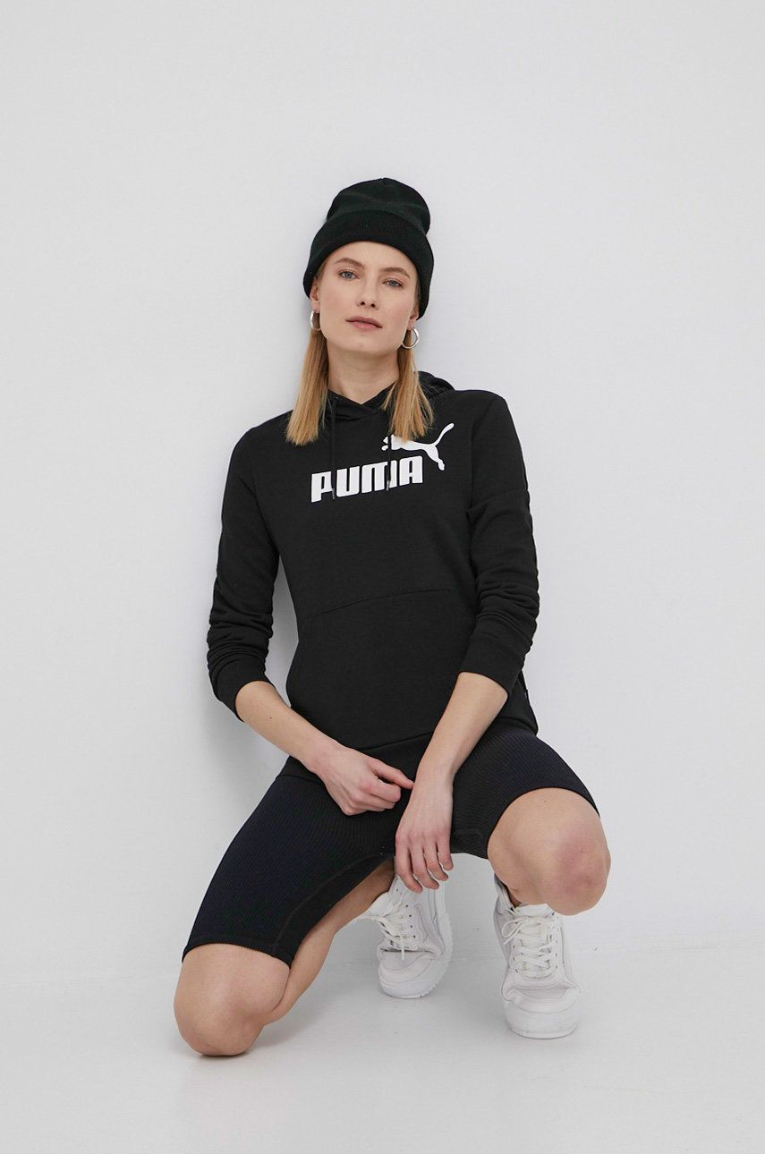 Sweatshirt Puma Hoodie Essential Logo Svart | 58679101, 0