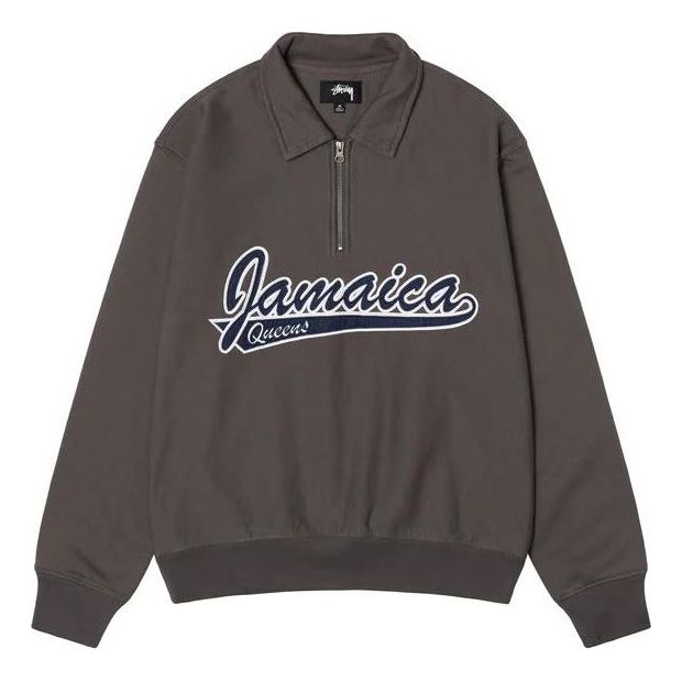 Sweatshirt Stüssy Denim Tears Half Zip Fleece Grå | 318045