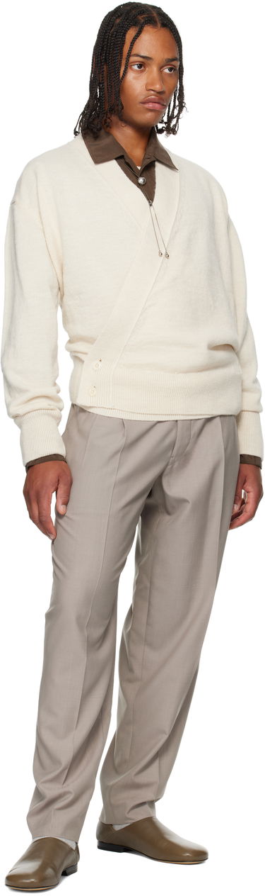 Sweater LEMAIRE Lemaire Wrap Cardigan Vit | TO1476 LK1028, 3