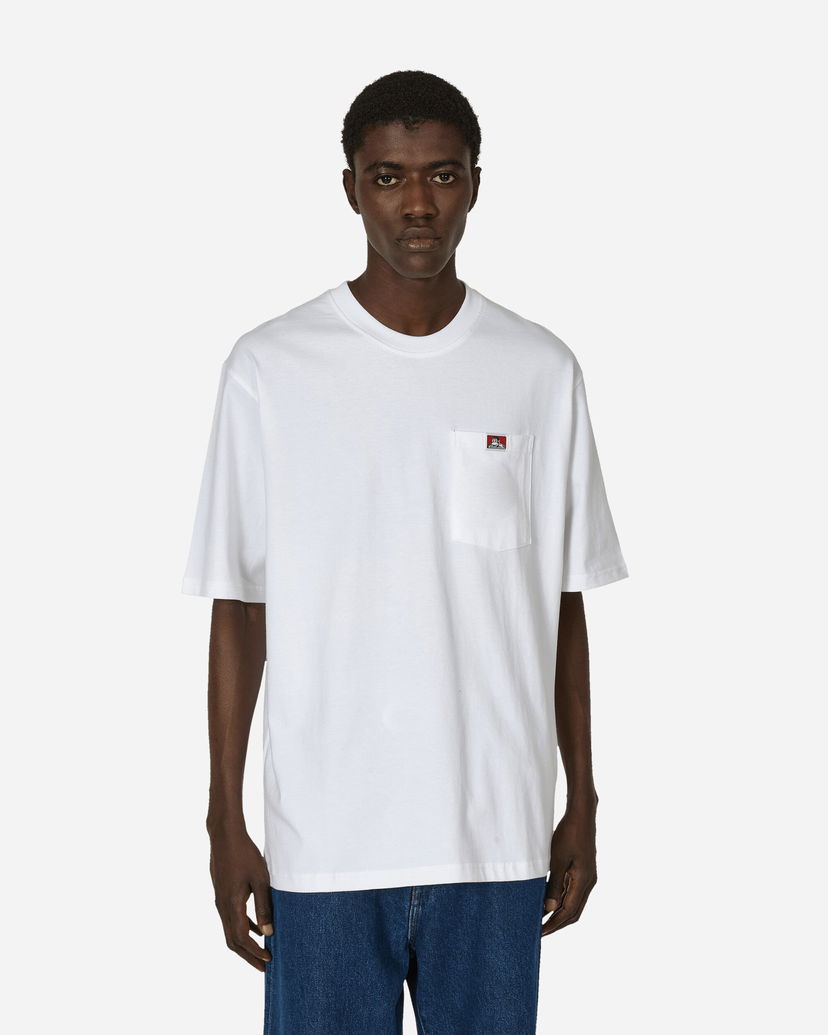 T-shirt Ben Davis Classic Label Pocket T-Shirt Vit | BEN910 001