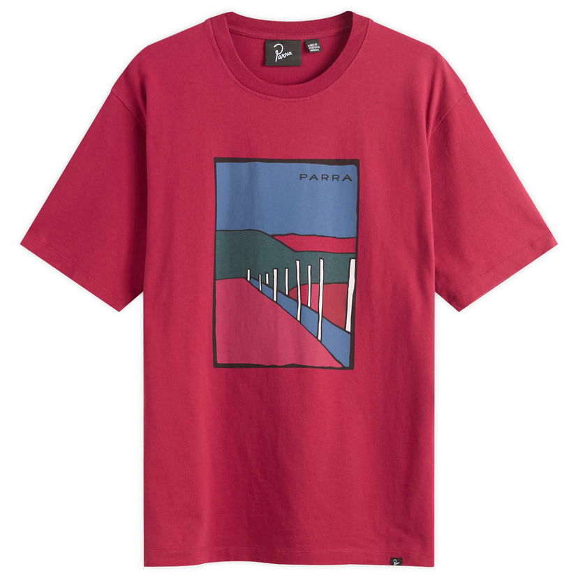 T-shirt By Parra Parra Beach Parking T-Shirt Röd | 54205-RAS