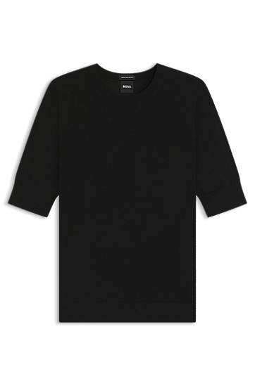 Sweater BOSS Virgin Wool Knit Sweater Svart | 50544996, 0