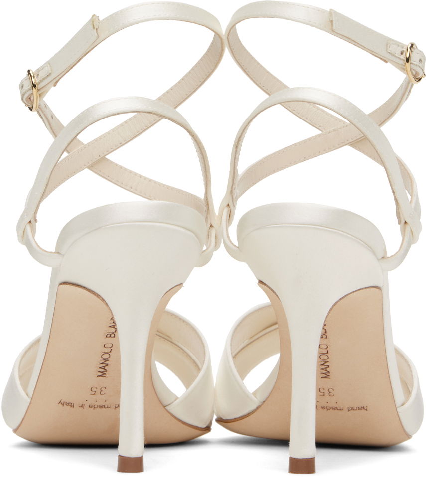 Tillbehör Manolo Blahnik Manolo Blahnik Tormenfa Heeled Sandals Vit | 124-2486, 1