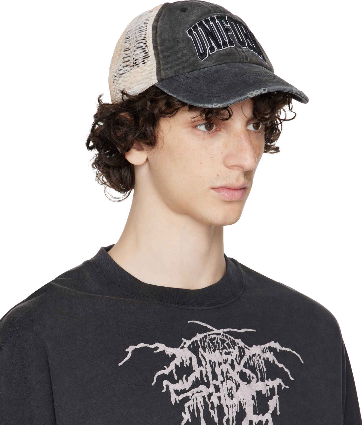 Keps 032C 032c 'Lucky Strike' Trucker Hat Grå | S25-UAW-3102-050, 1