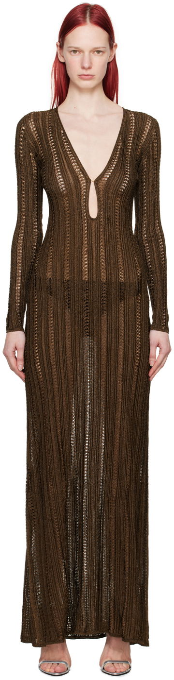 Klä Tom Ford Knit Maxi Dress Brun | ACK454-YAX696
