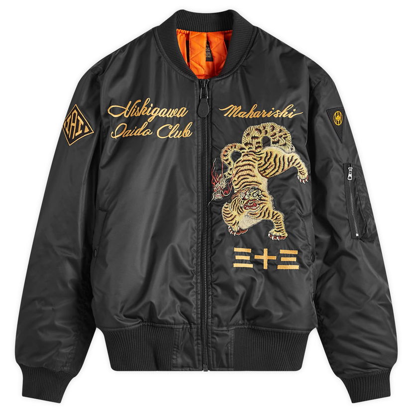 Bomberjacka Maharishi Nekomata Tiger MA1 Jacket Svart | 4580-BLK