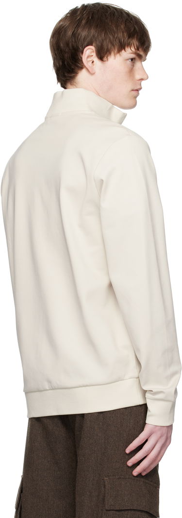 Sweatshirt BOSS Cotton Blend Zip Neck Sweatshirt Svart | 50543887, 2