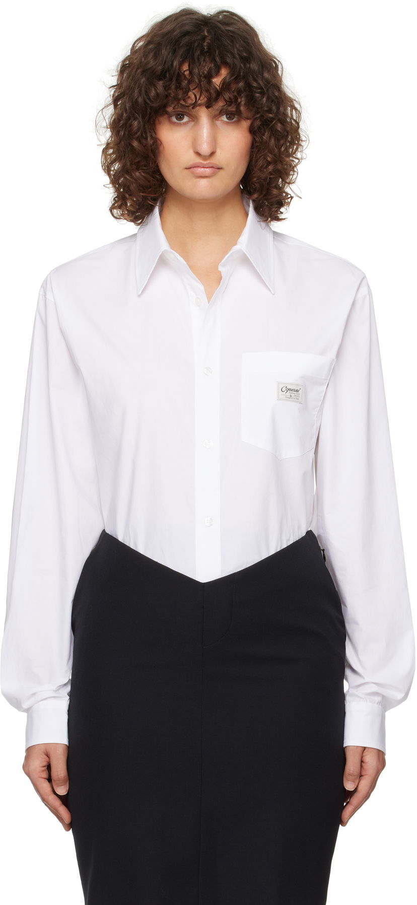 Skjorta Coperni Poplin Shirt Bodysuit Vit | COPCH45F2010