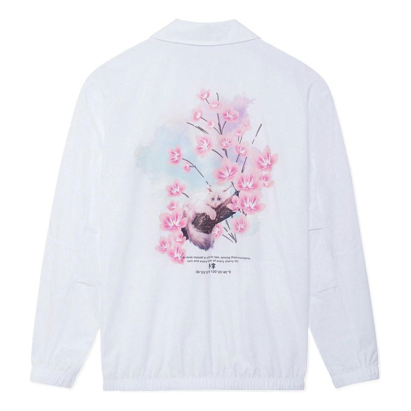 Vindjacka Li-Ning Sakura Graphic Loose Fit Jacket Vit | AFDS943-3