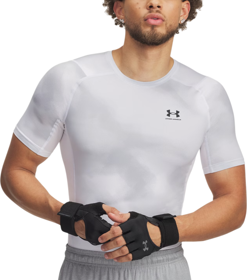 T-shirt Under Armour HG Armour Printed Short Sleeve T-Shirt Vit | 1383321-101