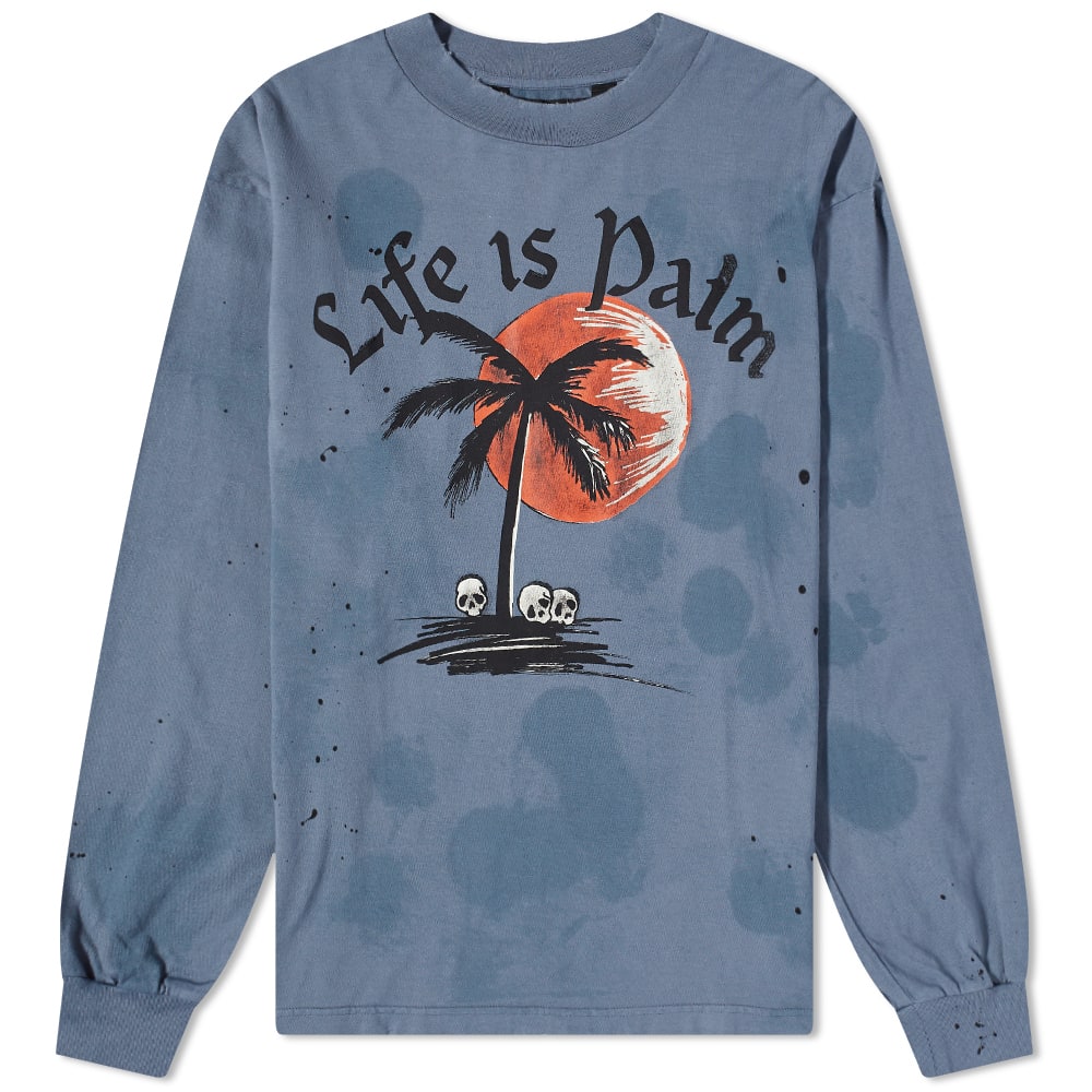 Sweater Palm Angels Sumset Palm Garmet Dyed Tee Grå | PMAB002F22JER0034910, 0