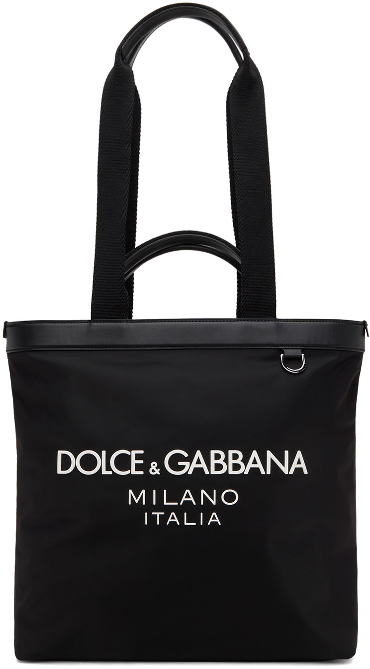 Tygpåse Dolce & Gabbana Dolce&Gabbana Logo Tote Bag Svart | BM1640AG182