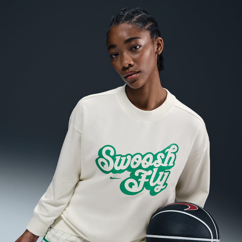Sweater Nike Nike Swoosh Fly Dri-FIT Loose Fit Basketball French Terry Sweatshirt Vit | FZ5514-133