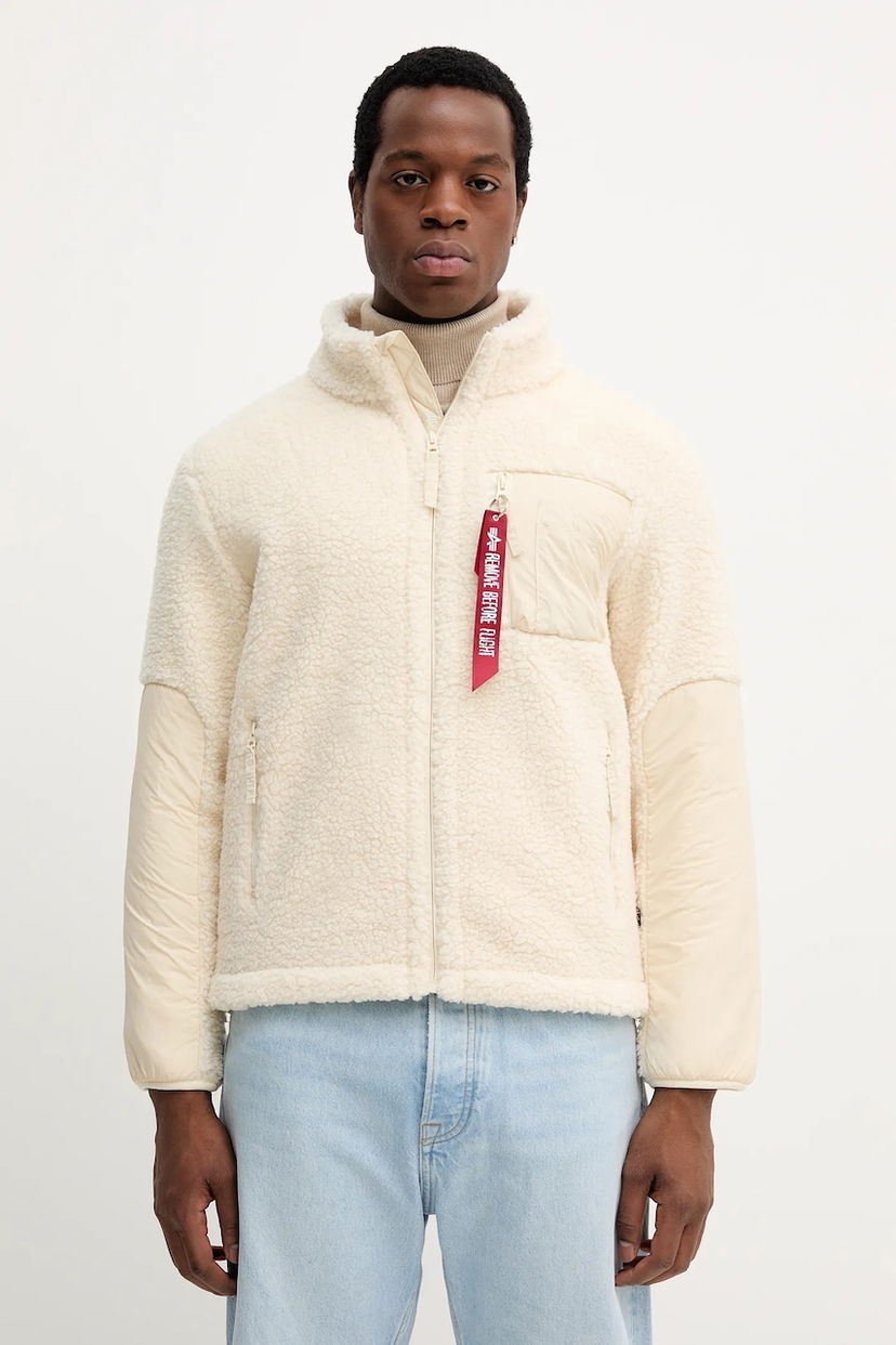 Jacka Alpha Industries Sherpa Fleece Jacket Vit | 148118.16