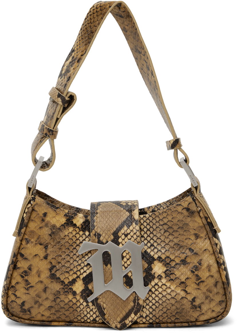 Axelväska MISBHV Snake-Embossed Bag Brun | 240A431