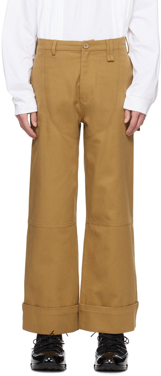 Byxor Simone Rocha Simone Rocha Four-Pocket Wide-Leg Trousers Brun | 4101 1074