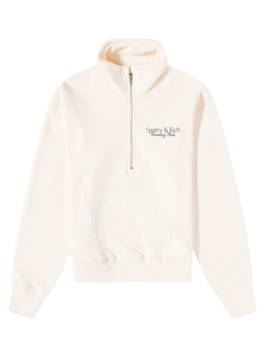 Sweatshirt Sporty & Rich Country Club Quarter Zip Sweatshirt Vit | QZ831CR
