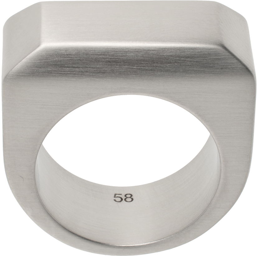 Ringa Rick Owens Rick Owens Beveled Ring Metallisk | RJ0000052 MMT