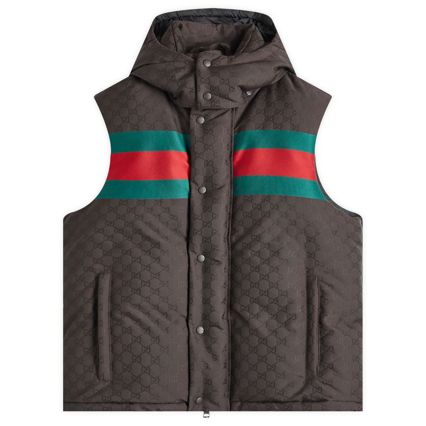 Väst Gucci Jacquard Down Vest Svart | 794827-Z8BTE-2159