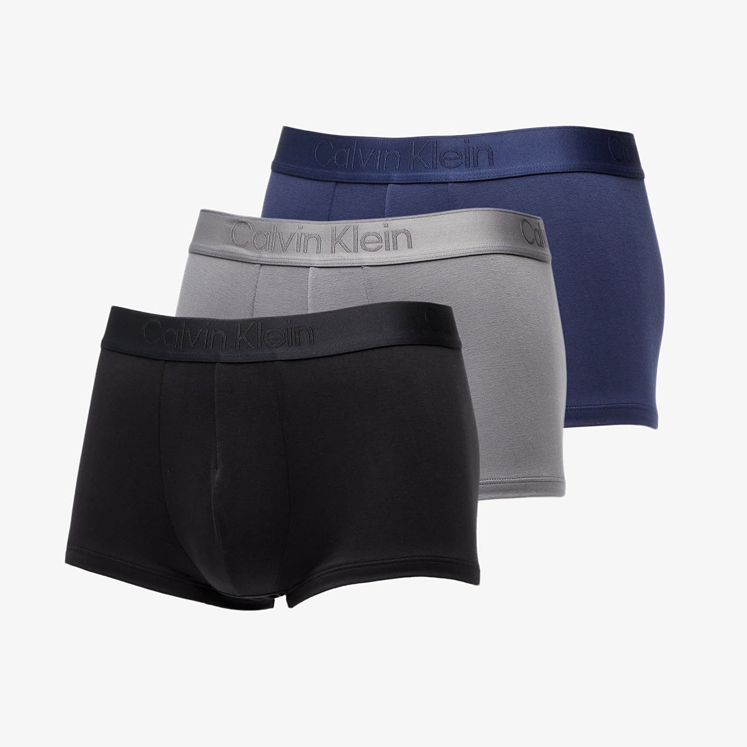 Boxare CALVIN KLEIN Low Rise Trunk 3-Pack Black/ Blue Shadow/ Grey Sky Flerfärgad | NB3651A FZ7, 0