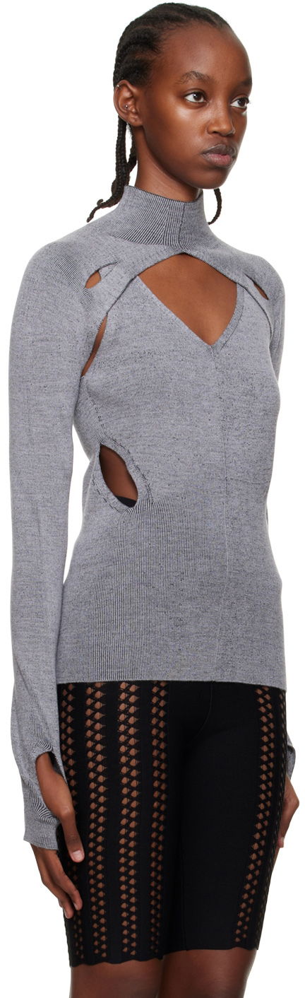 Sweater Dion Lee Cutout Turtleneck Top Grå | C7078P22, 1