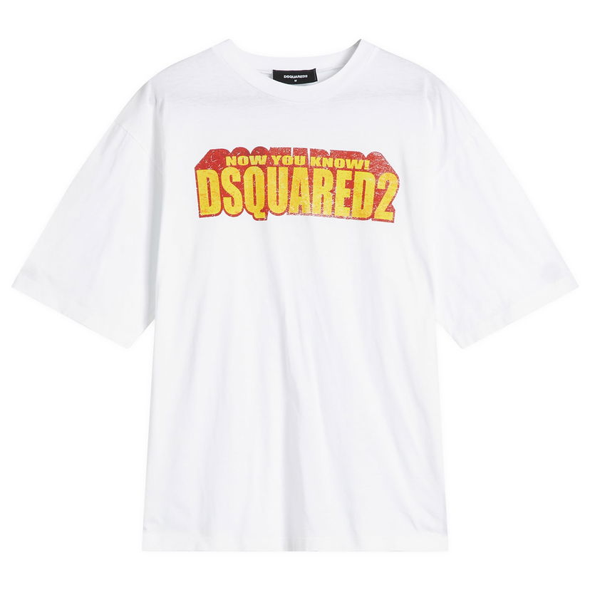 T-shirt DSQUARED2 Dsquared2 Loose Fit 3D Logo T-Shirt Vit | S71GD1553-S23009-100