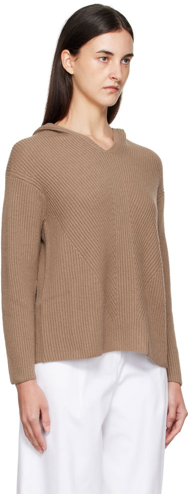 Sweatshirt Max Mara Max Mara Falcone Knit Hoodie Brun | 2529366031600, 1
