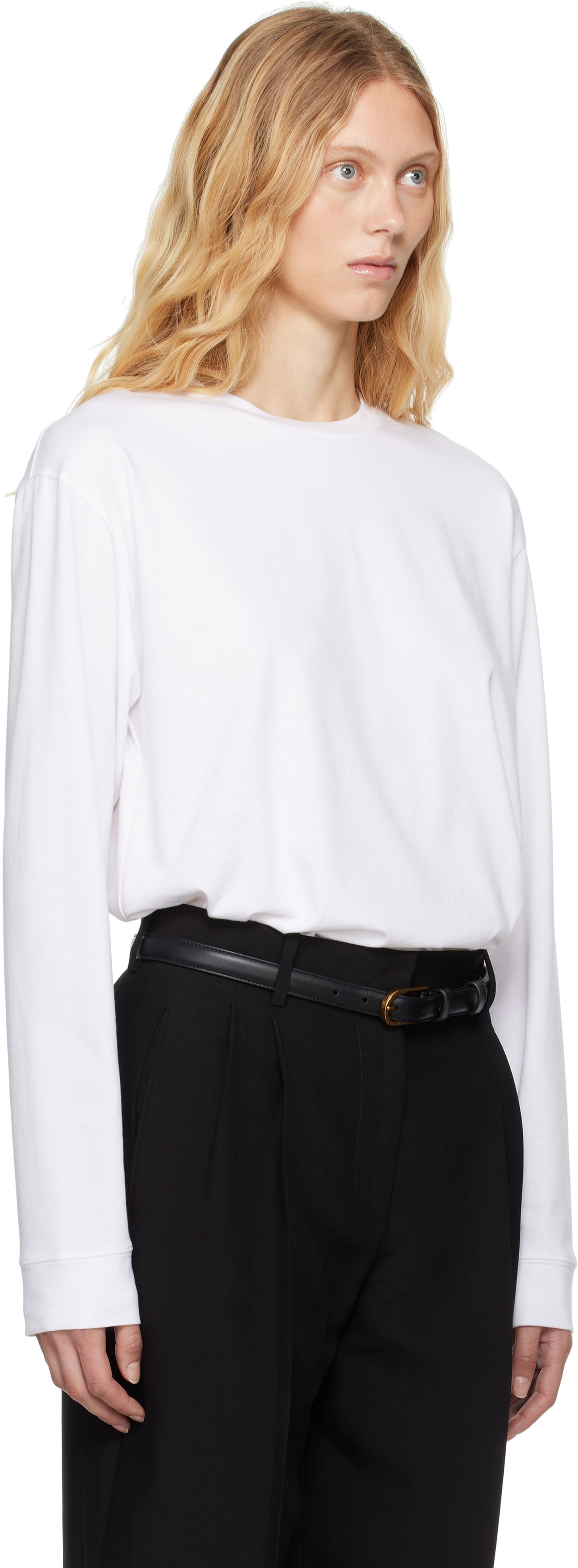 T-shirt The Row Ciles Long Sleeve T-Shirt Svart | 6891-K220, 1